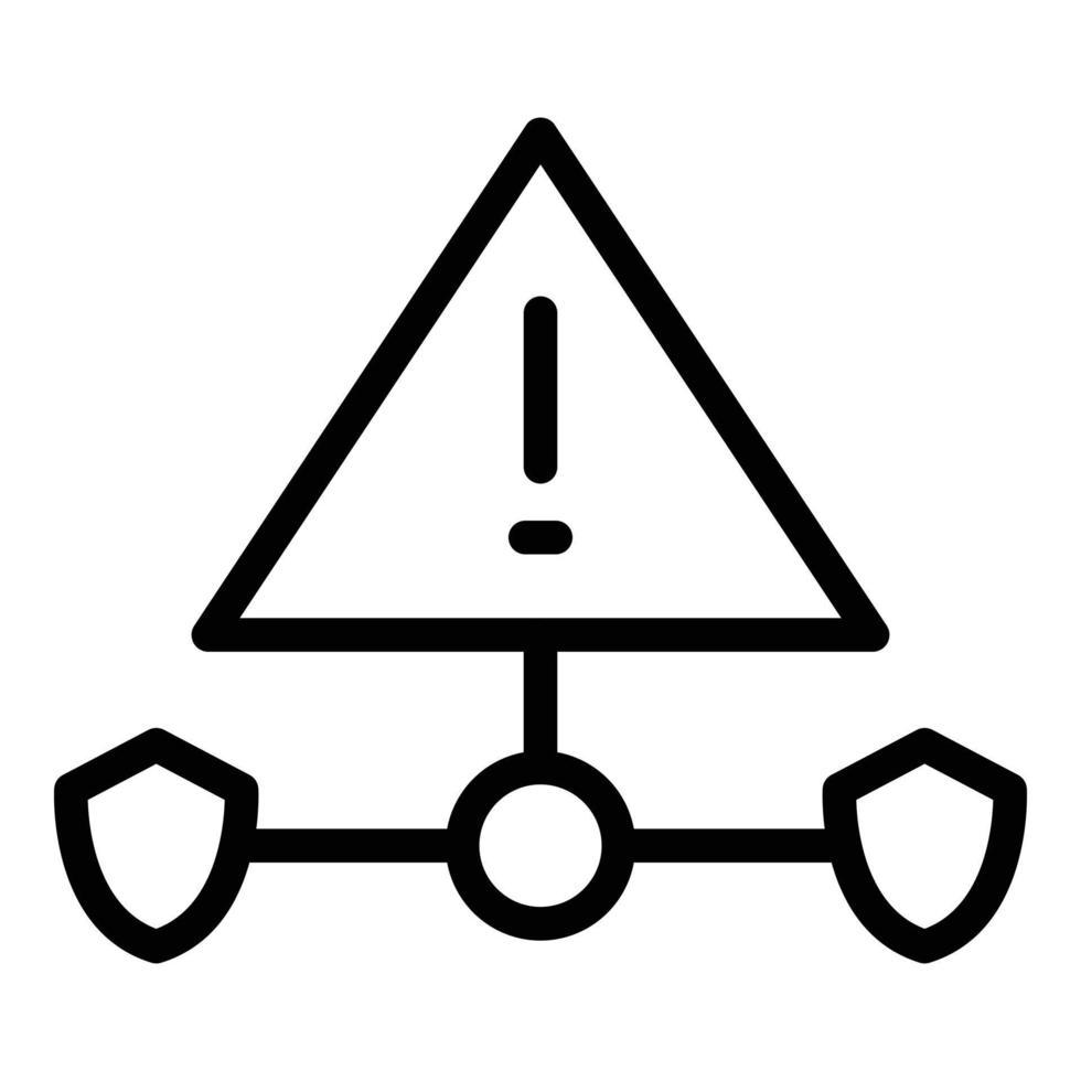Network alert icon outline vector. Secure password vector