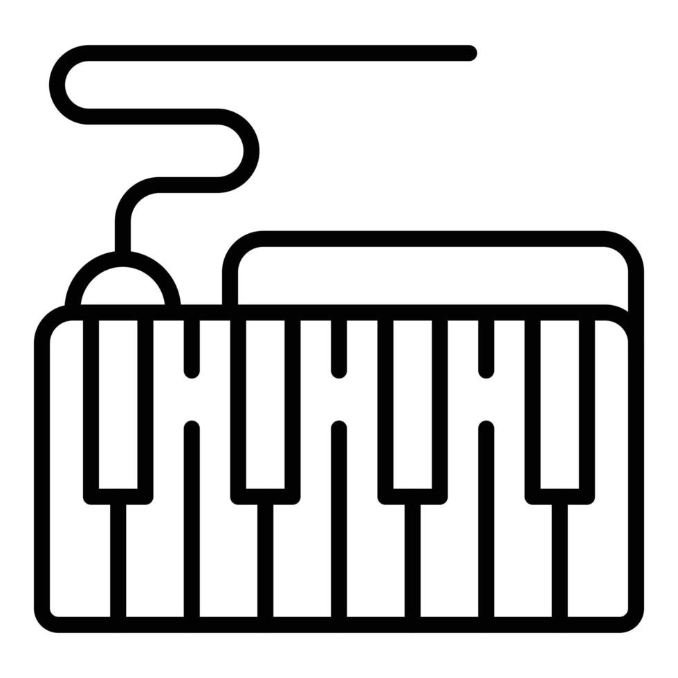 Music synthesizer icon outline vector. Dj piano vector