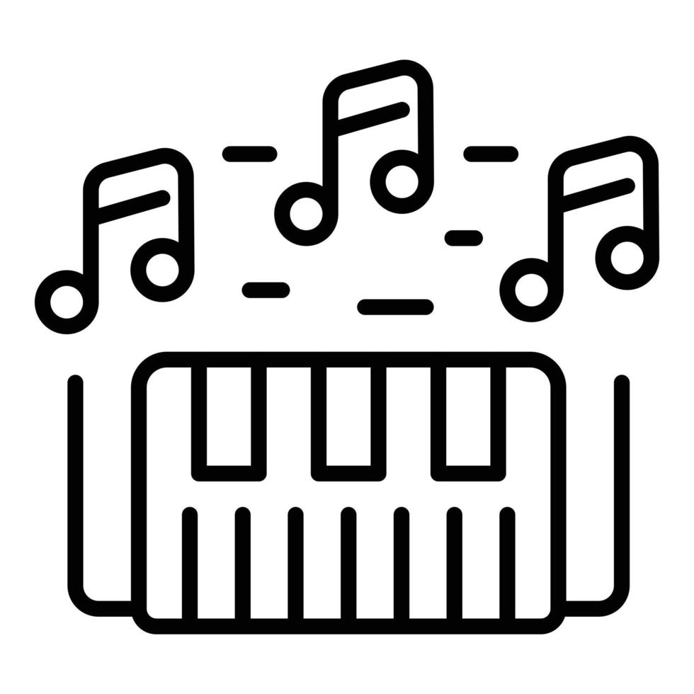 Synthesizer icon outline vector. Dj piano vector