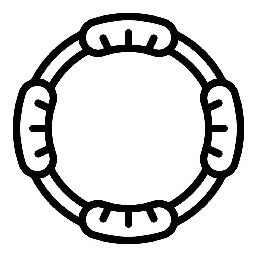 Fitness ring icon outline vector. Gym equipment vector