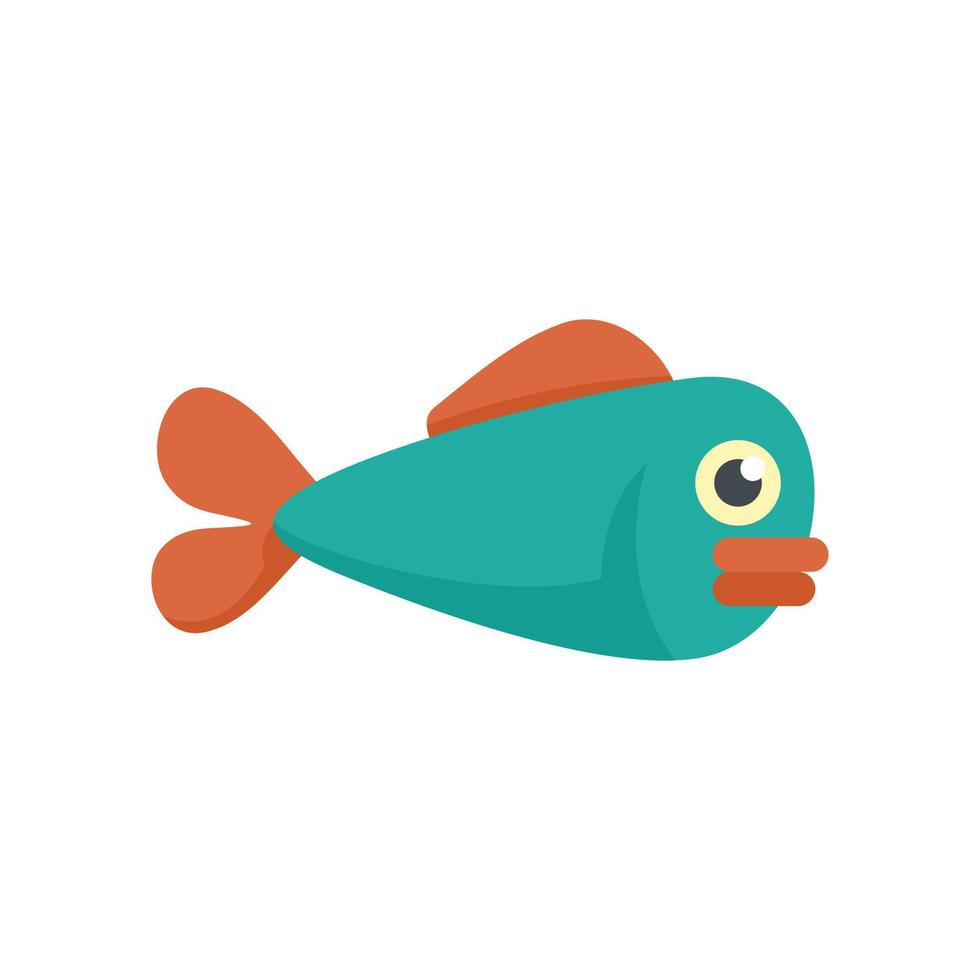 Ocean fish toy icon flat isolated vector
