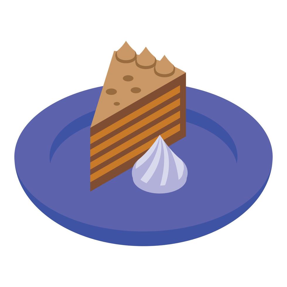Cocoa cake icon isometric vector. Dutch cuisine vector