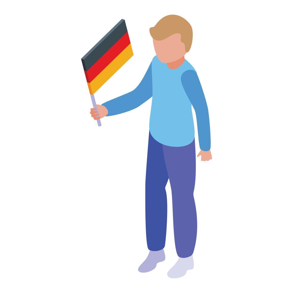 niño bandera de alemania icono vector isométrico. religión mundial