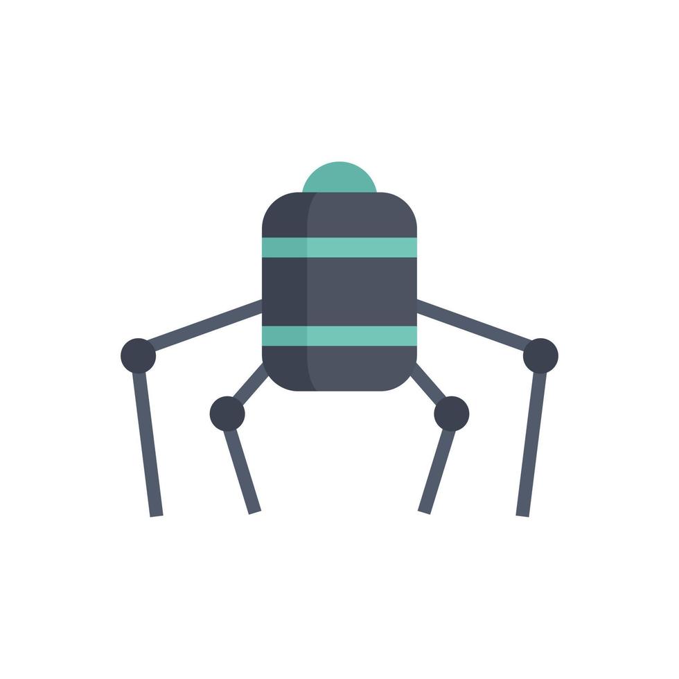 Nano future robot icon flat isolated vector