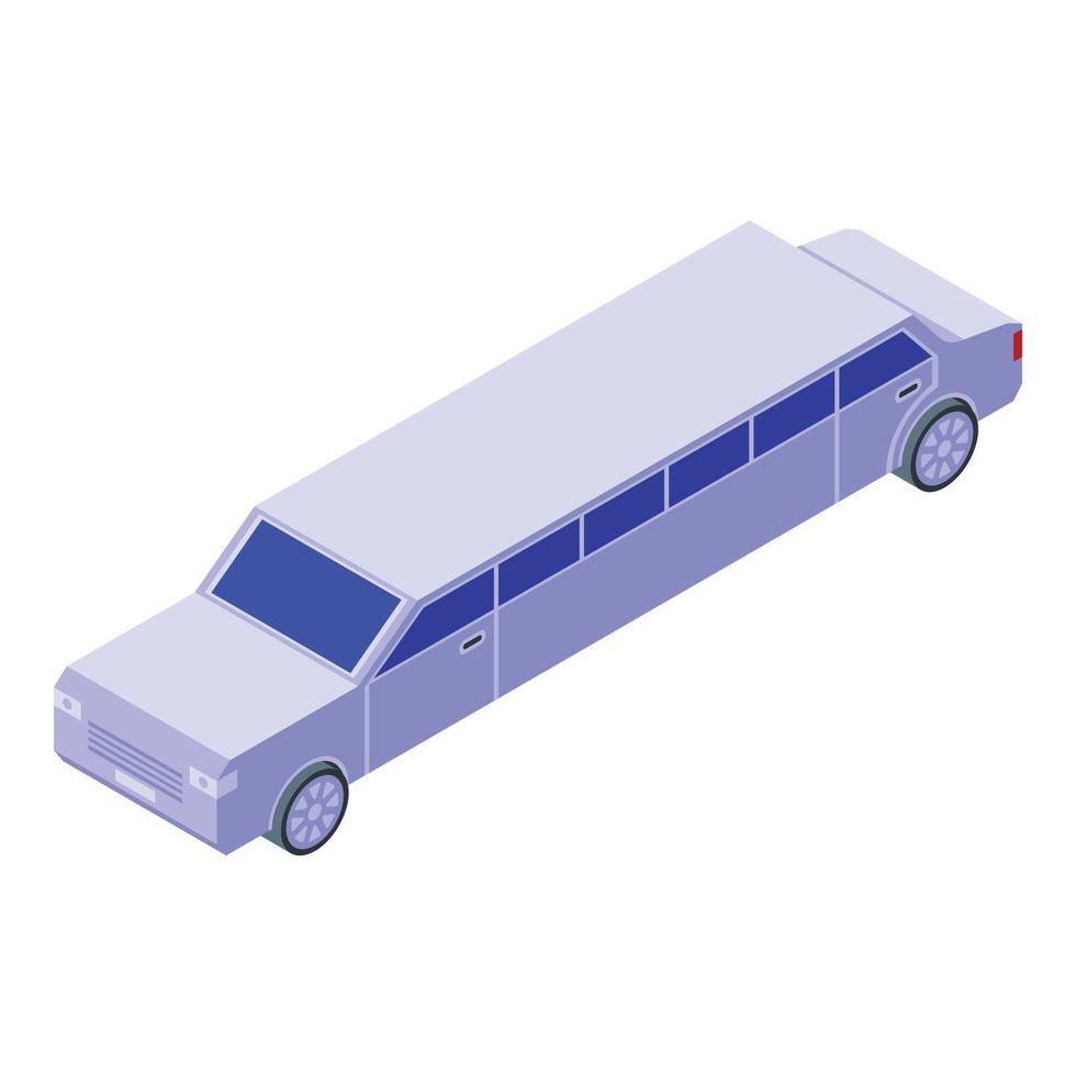 Wedding limousine icon isometric vector. Marriage event vector