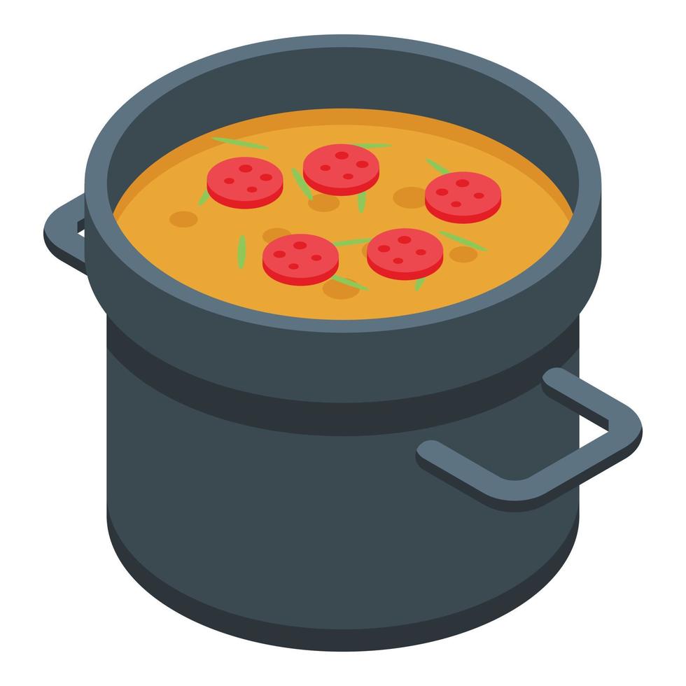 Dutch soup icon isometric vector. Travel plate vector