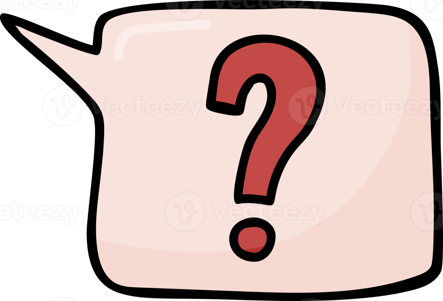 Message bubble with question mark png