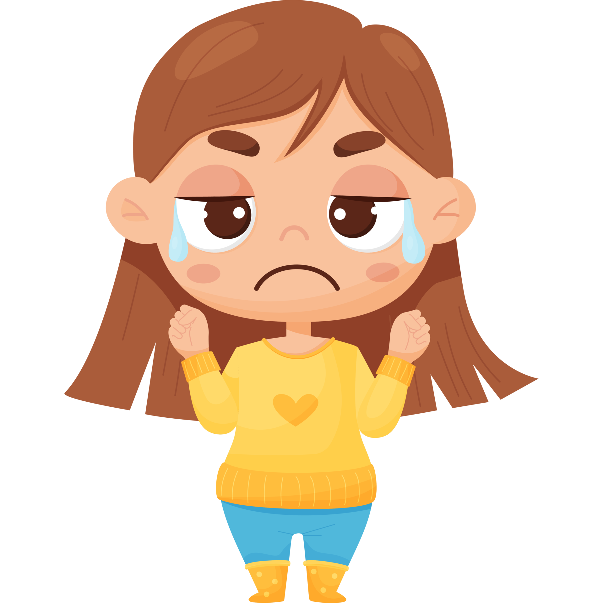 emoção. menina chorando com lágrimas. 15116026 PNG