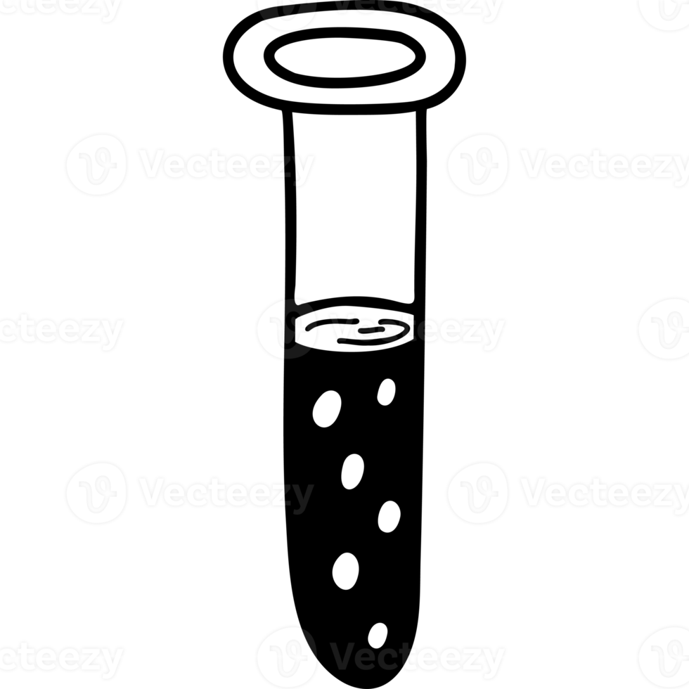 laboratorium glas test buis. tekening png
