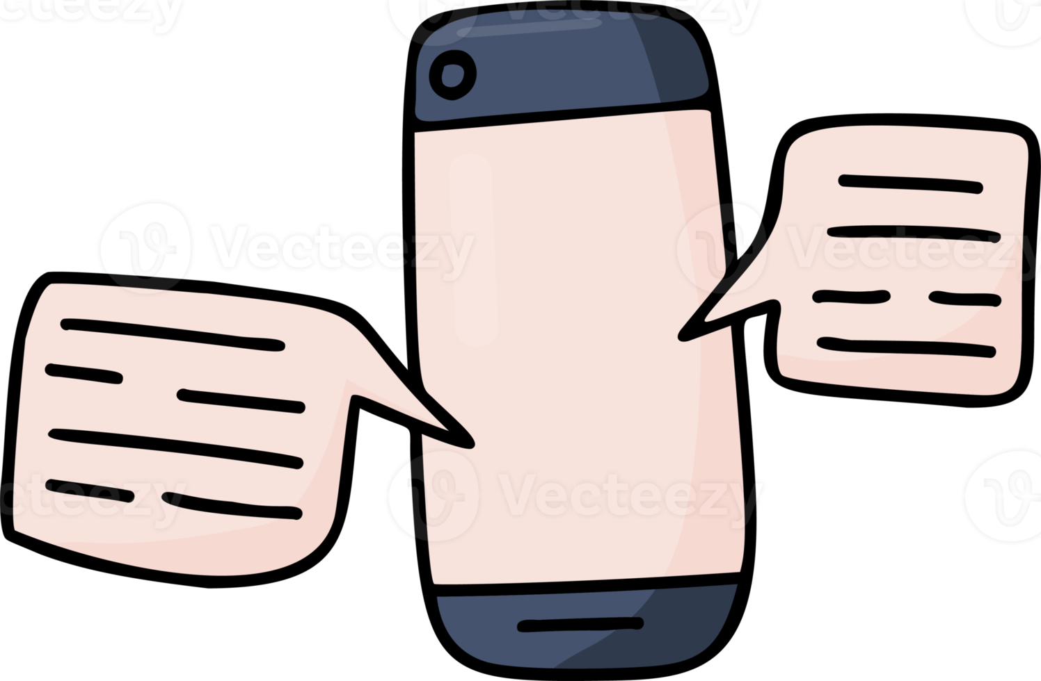 Phone and online message. communication png