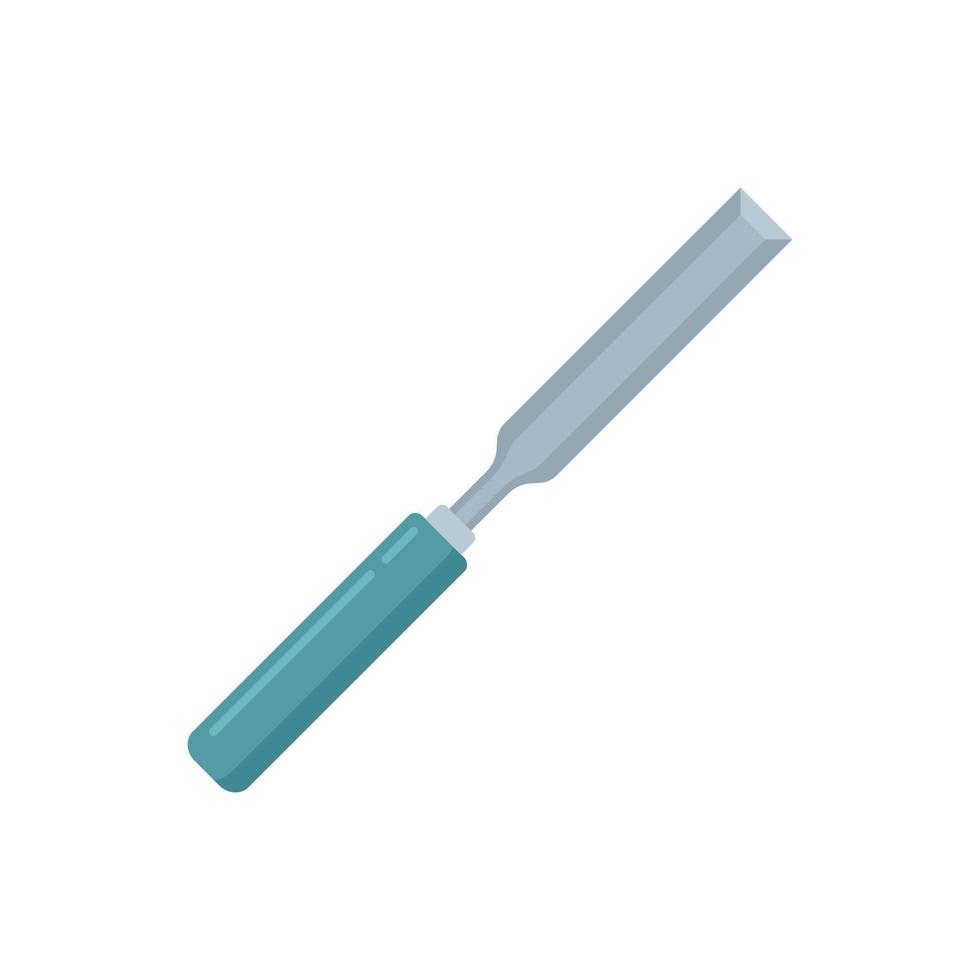 Chisel repair icon flat isolated vector