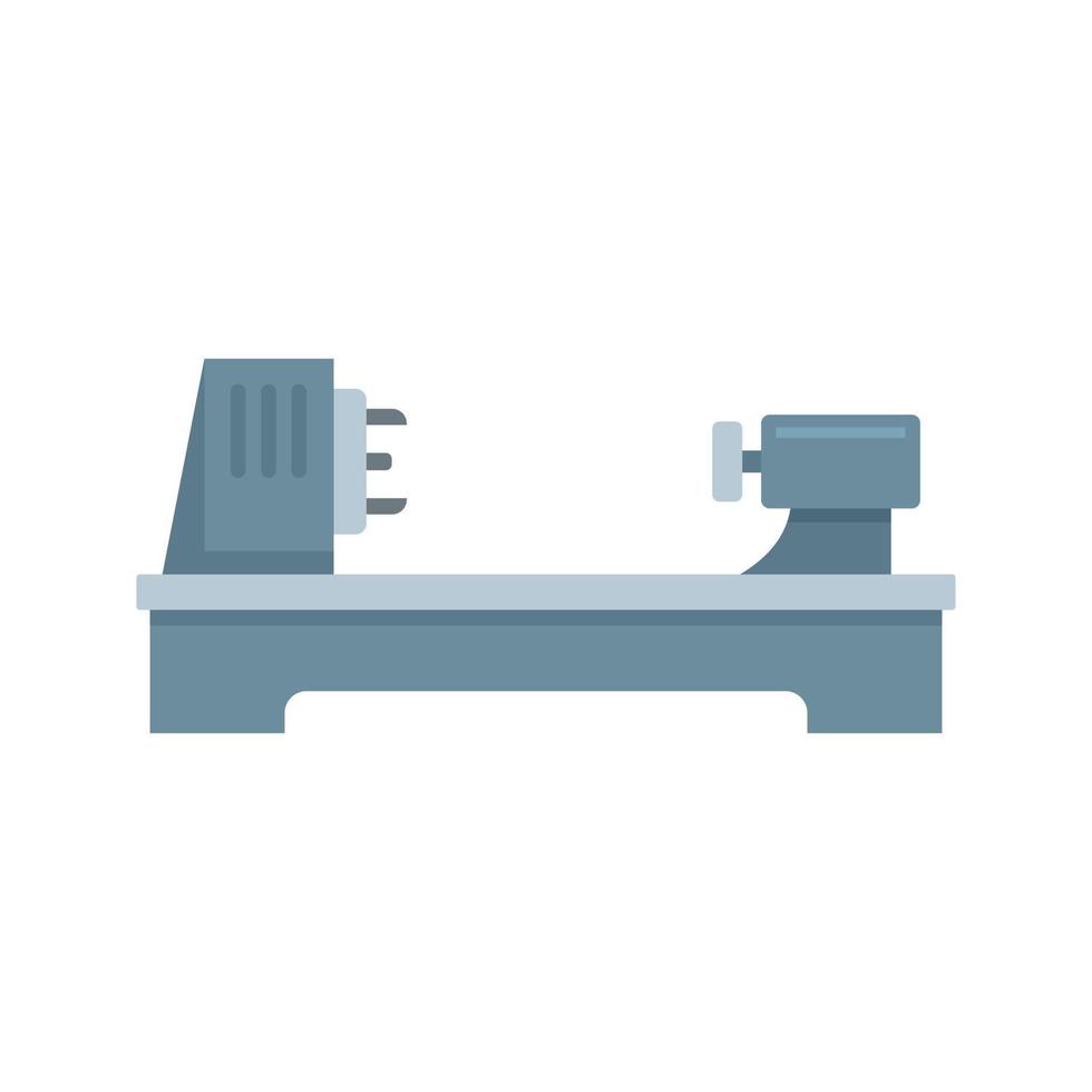 Steel lathe icon flat isolated vector