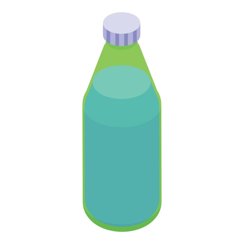 Glass mineral bottle icon isometric vector. Water delivery vector