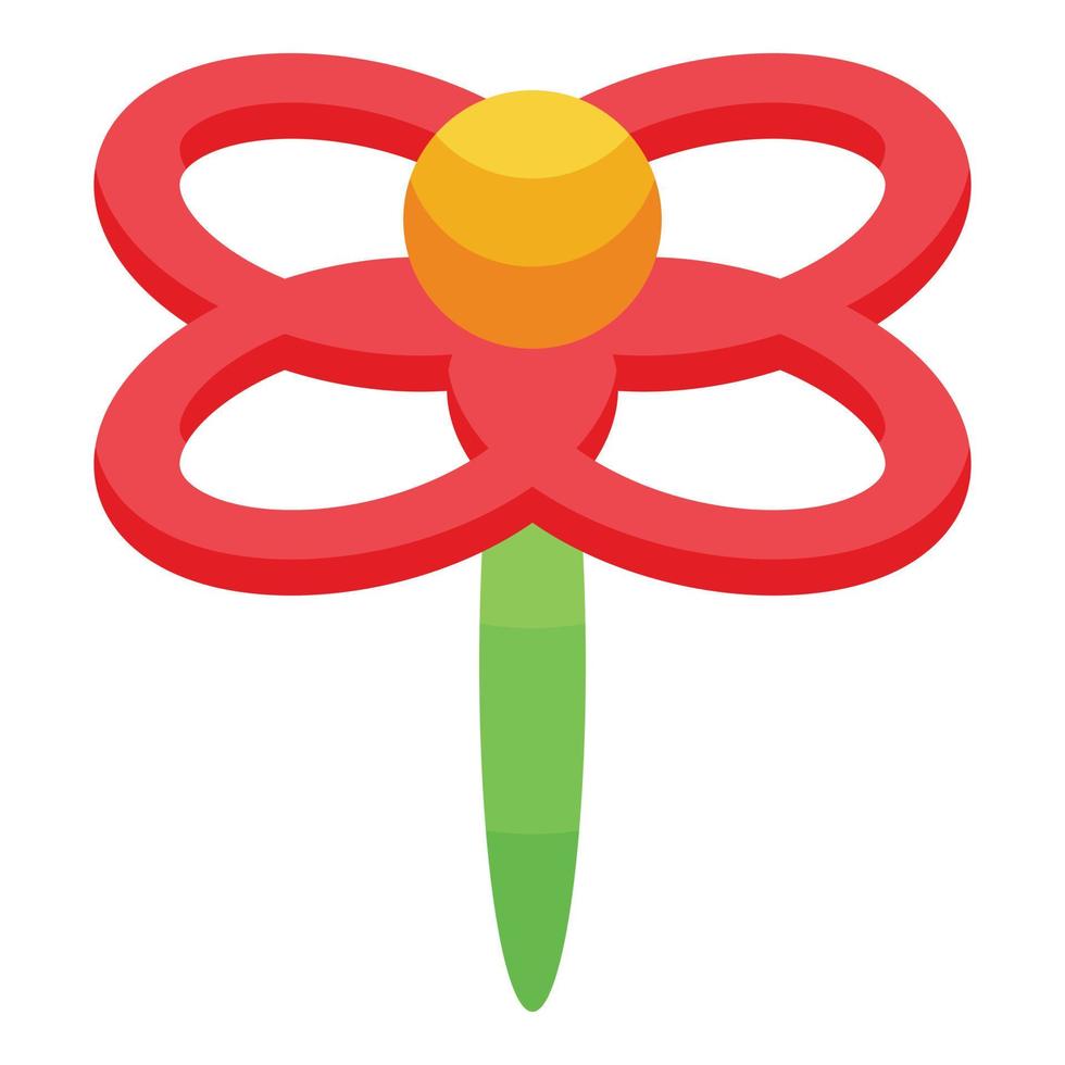 Flower balloon icon isometric vector. Seller shop vector