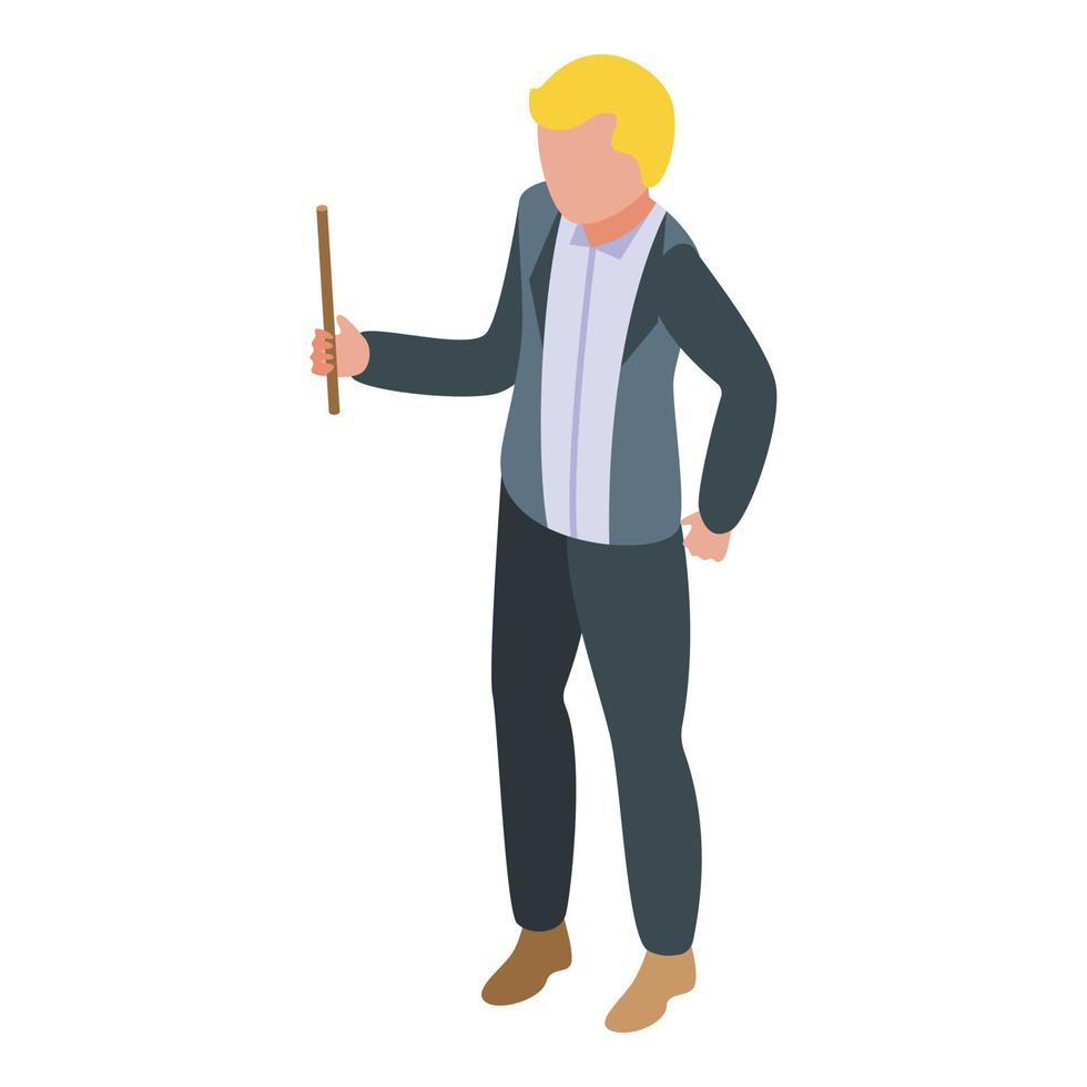 Band instructor icon isometric vector. Music school vector