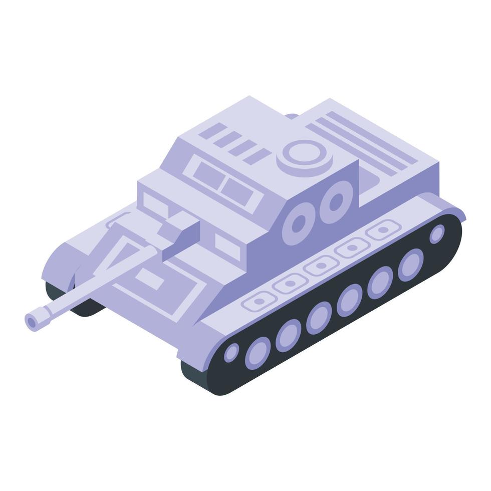 vector isométrico del icono del tanque de batalla. Ejército militar