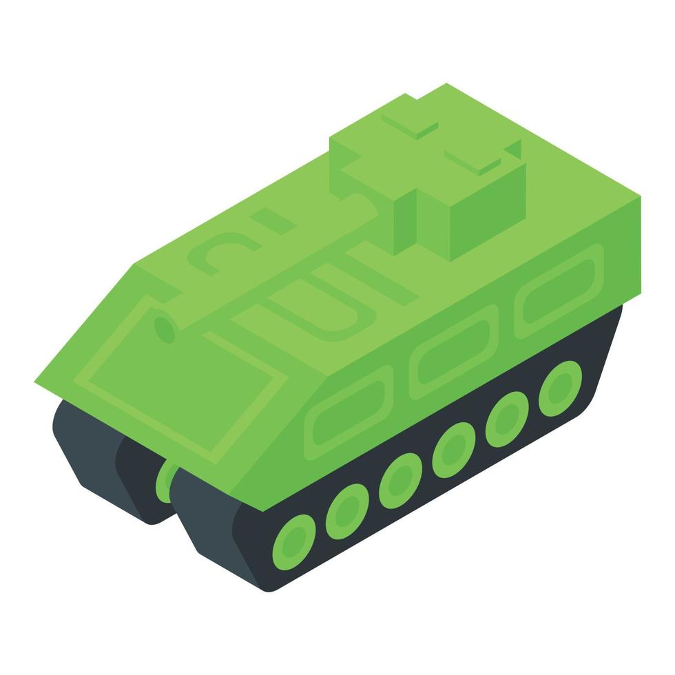 vector isométrico del icono del tanque de armas. Ejército militar