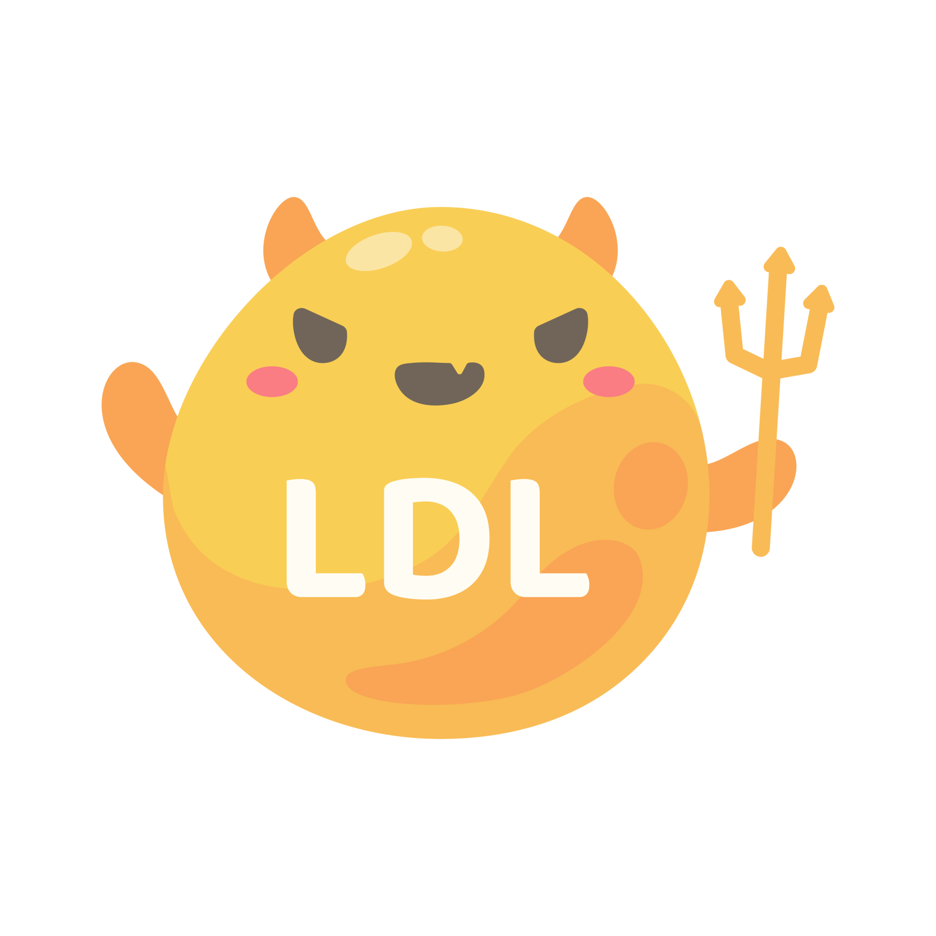 hdl en ldl cholesterol tekenfilm. mooi zo dik en slecht dik