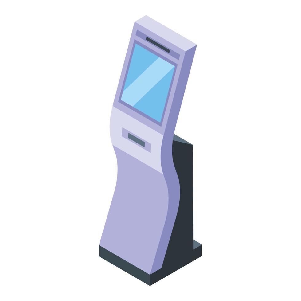 Kiosk icon isometric vector. Smart touchscreen vector