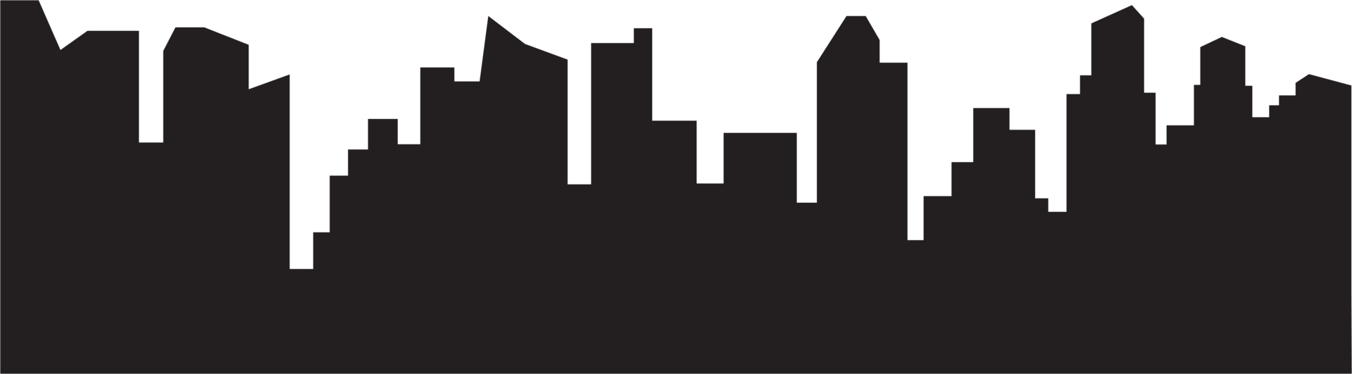 modern cityscape skyline silhouette drawing. png