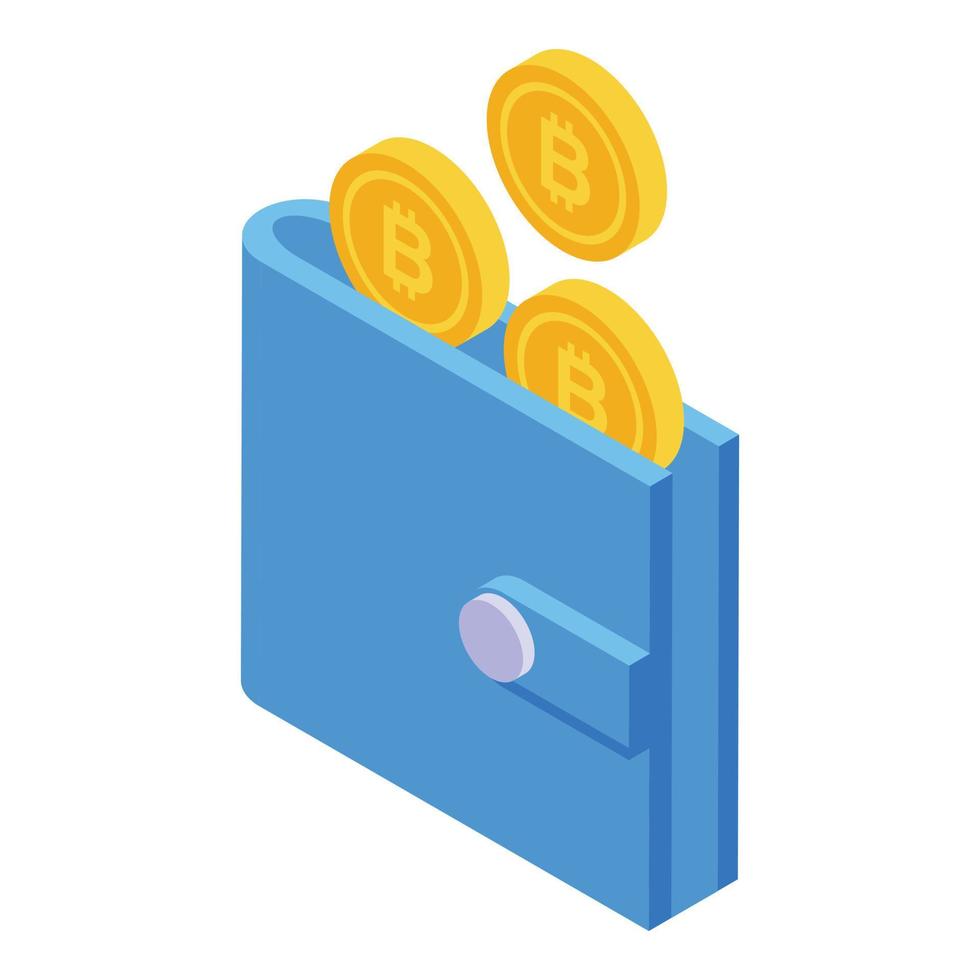 Online wallet icon isometric vector. Money making vector