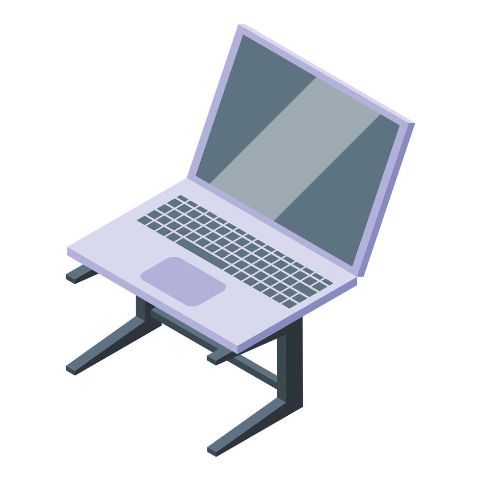 Ergonomic laptop icon isometric vector. Office phone vector