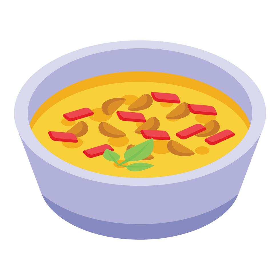 Soy soup icon isometric vector. Nutrition organic vector