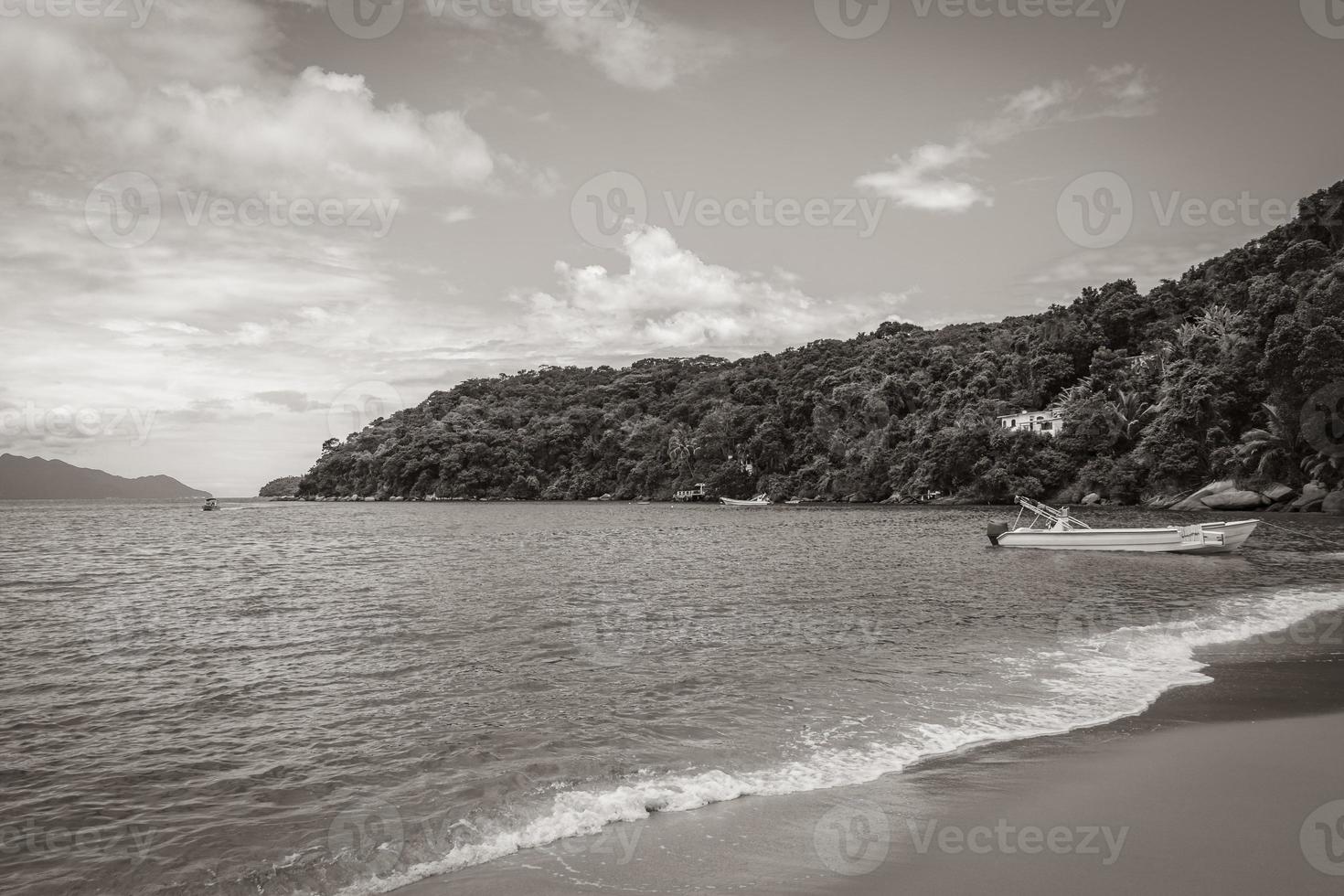 Big tropical island Ilha Grande Praia de Palmas beach Brazil. photo