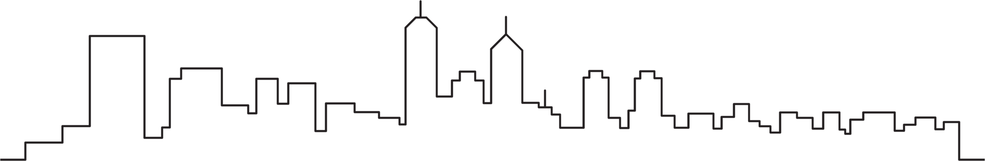 modern cityscape skyline outline drawing. png