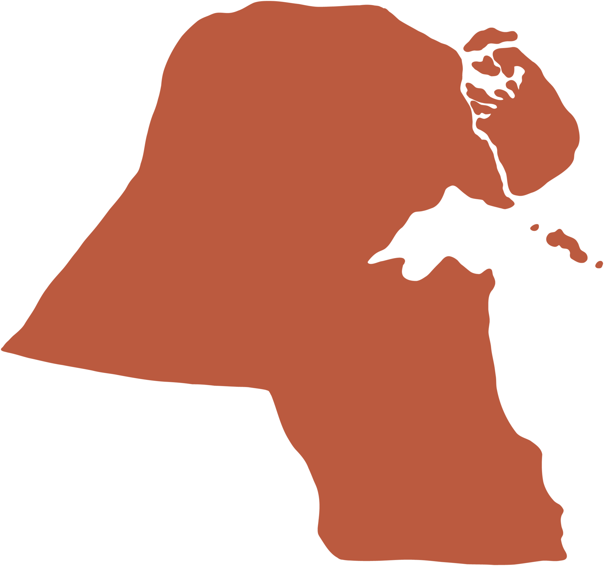 doodle freehand drawing of kuwait map. 15116778 PNG