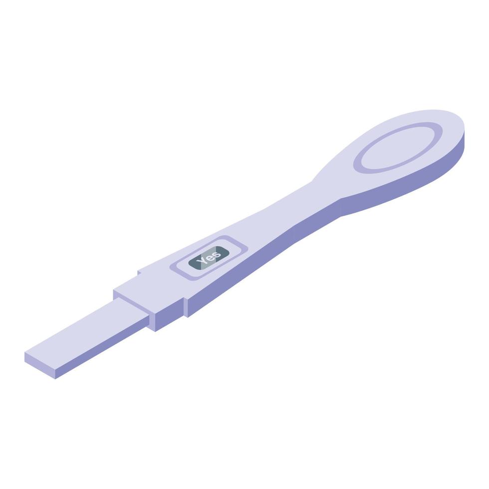Digital pregnancy test icon isometric vector. Pregnant negative vector