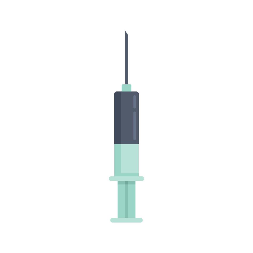 Nanotechnology syringe icon flat isolated vector