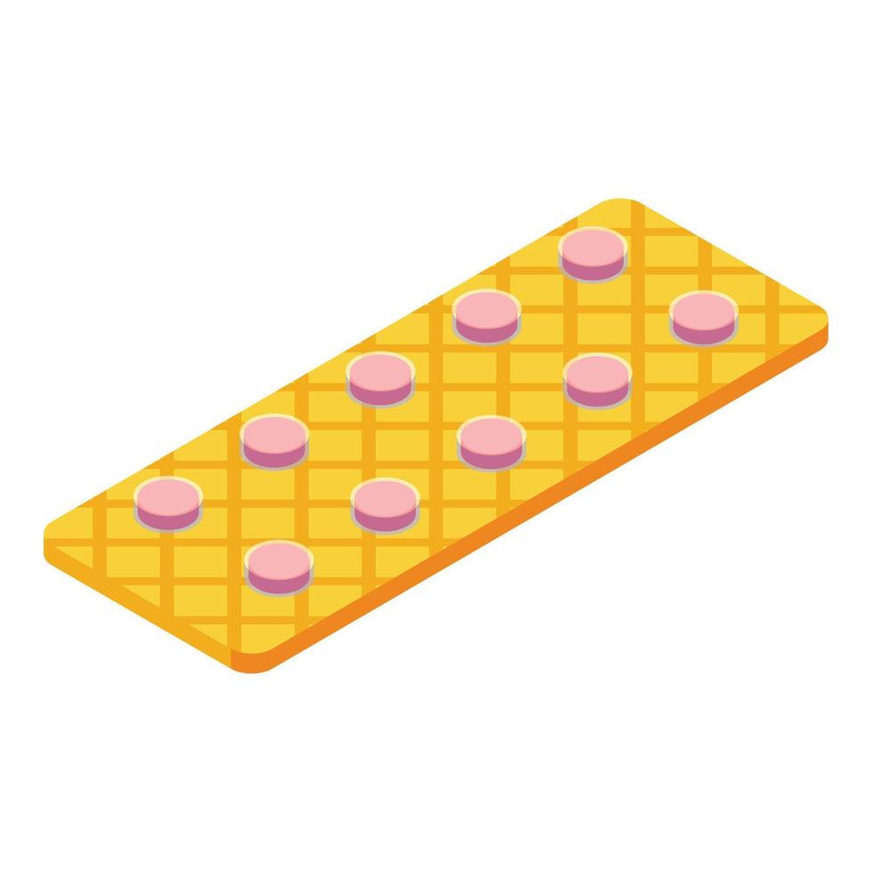 Birth pill icon isometric vector. Contraception female vector