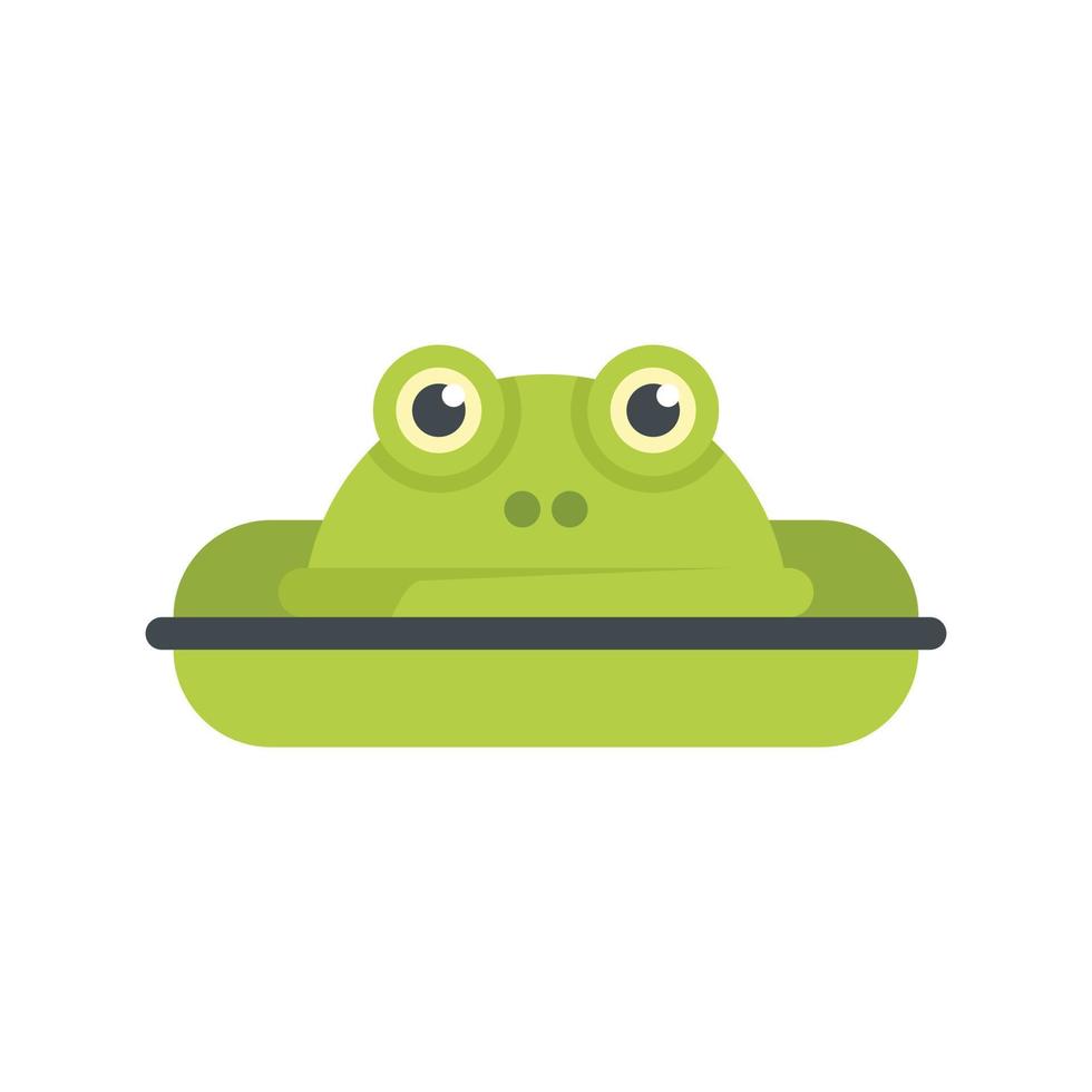 Frog inflatable ring icon flat isolated vector