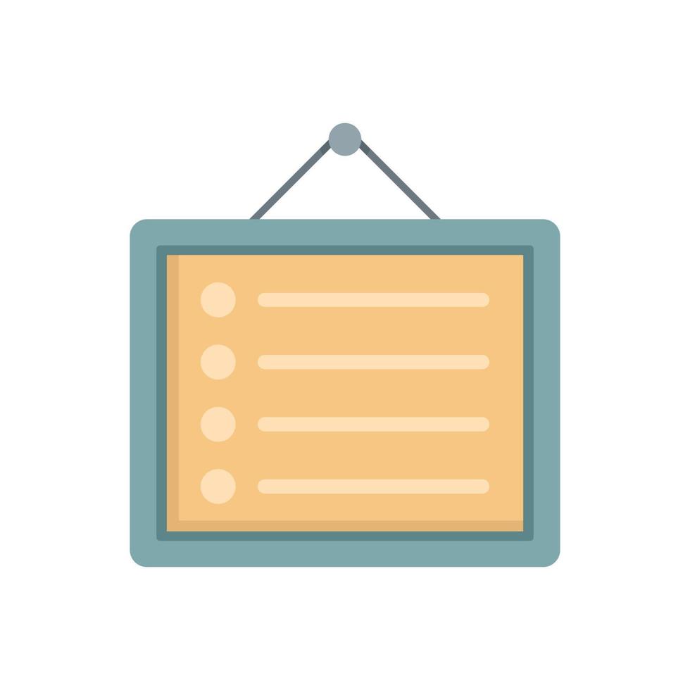 Syllabus wall board icon flat isolated vector