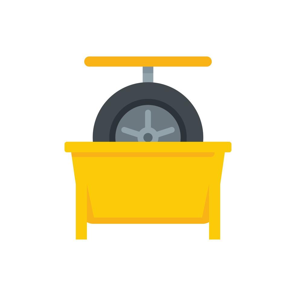 Tire fitting calibration icon flat isolated vector
