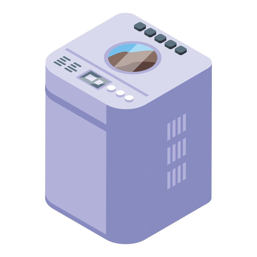 Glass bread maker icon isometric vector. Food machine vector