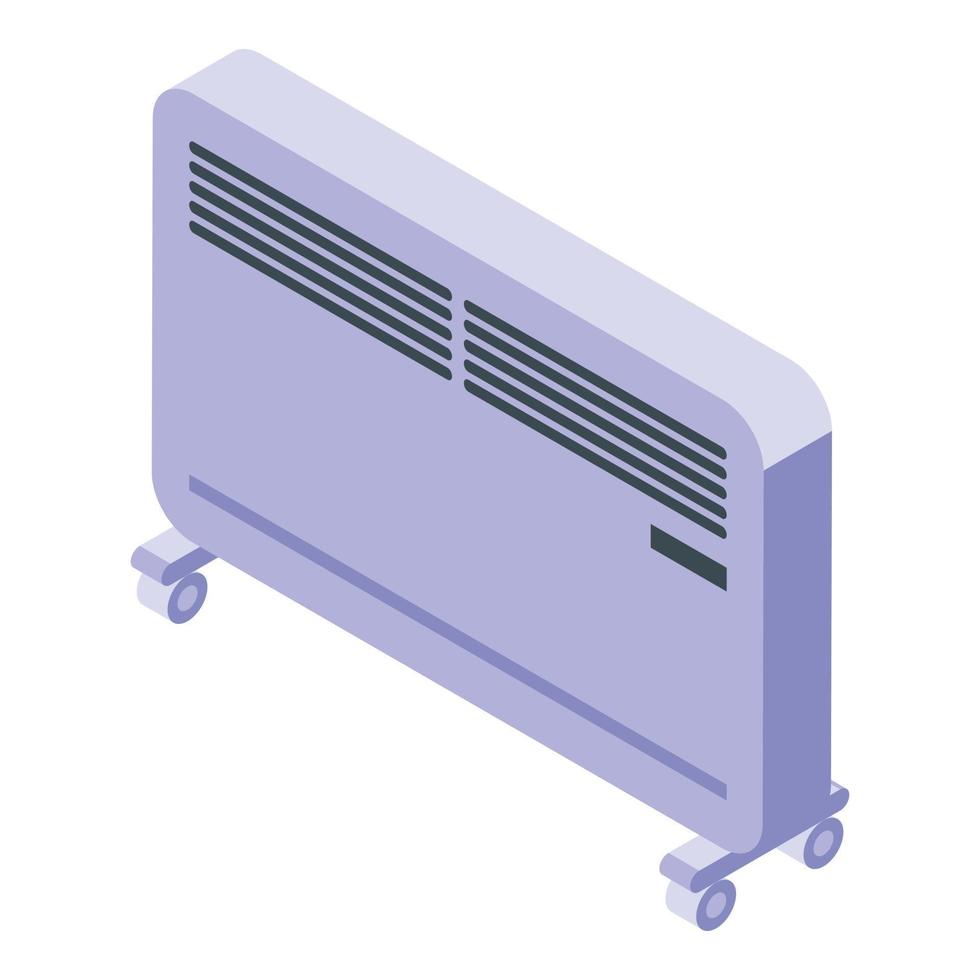 vector isométrico del icono del convector de potencia. energía de la habitación