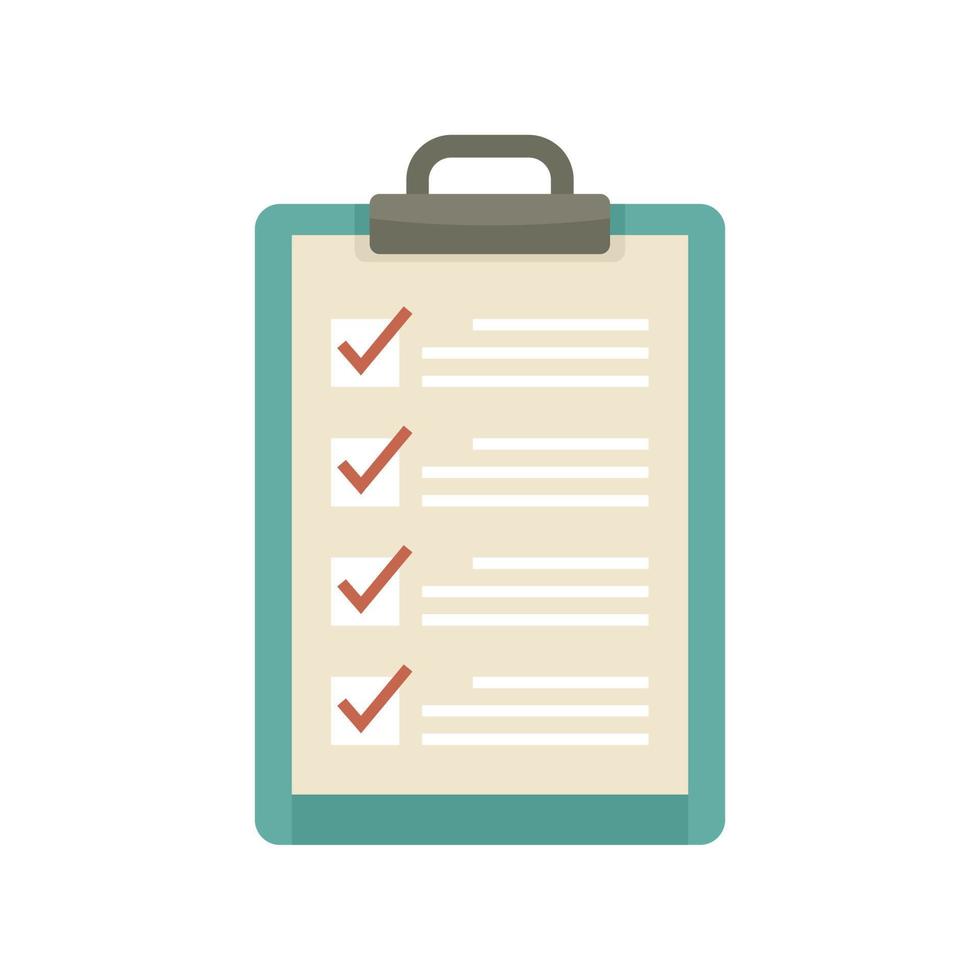 Syllabus to do list icon flat isolated vector