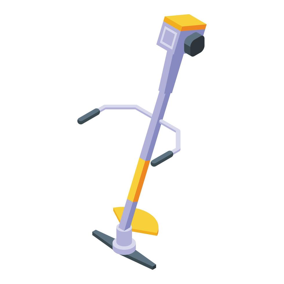 Trimmer motor icon isometric vector. Engine mower vector