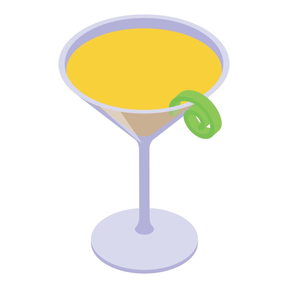 Shot cocktail icon isometric vector. Tequila glass vector