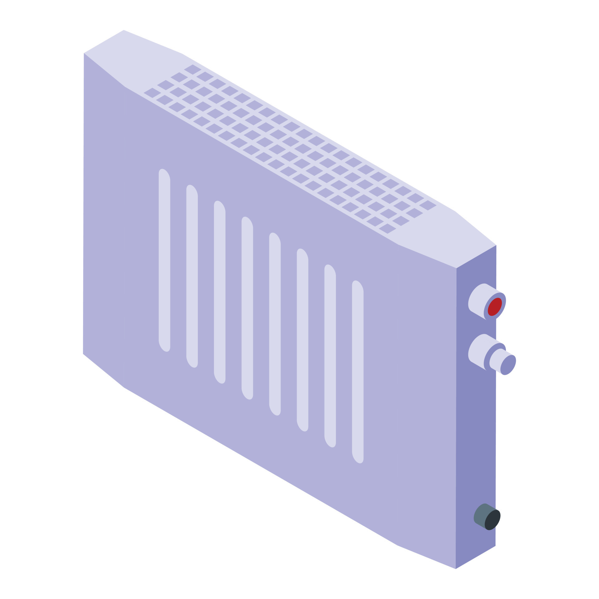 Central heating icon isometric vector. Room radiator 15116981 Vector