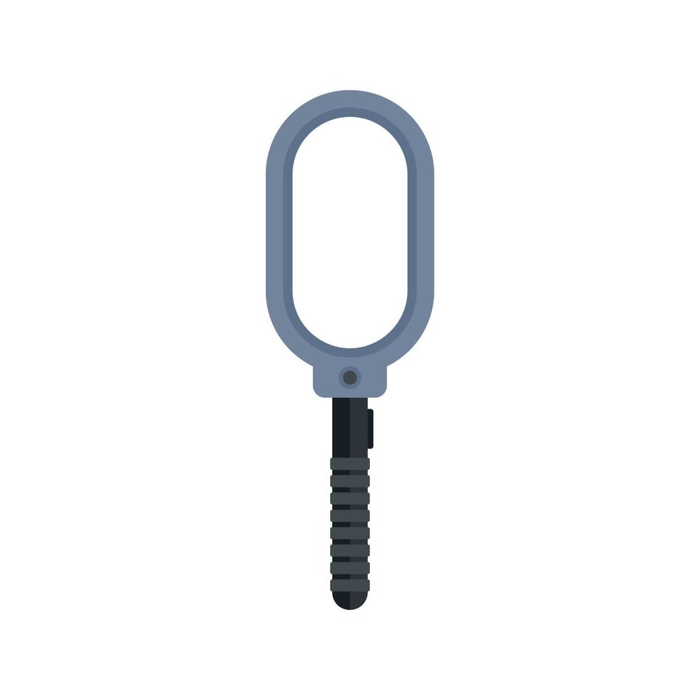 Metal detector device icon flat isolated vector