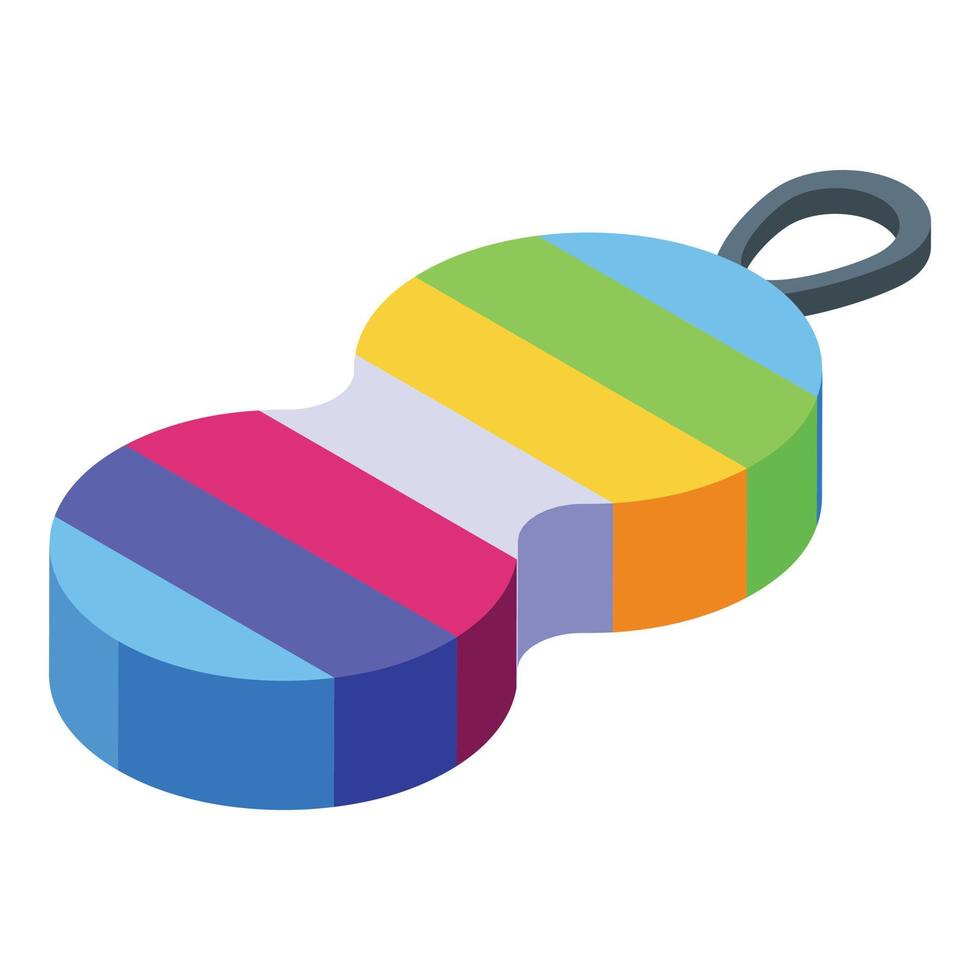 Colorful dog toy icon isometric vector. Animal store vector