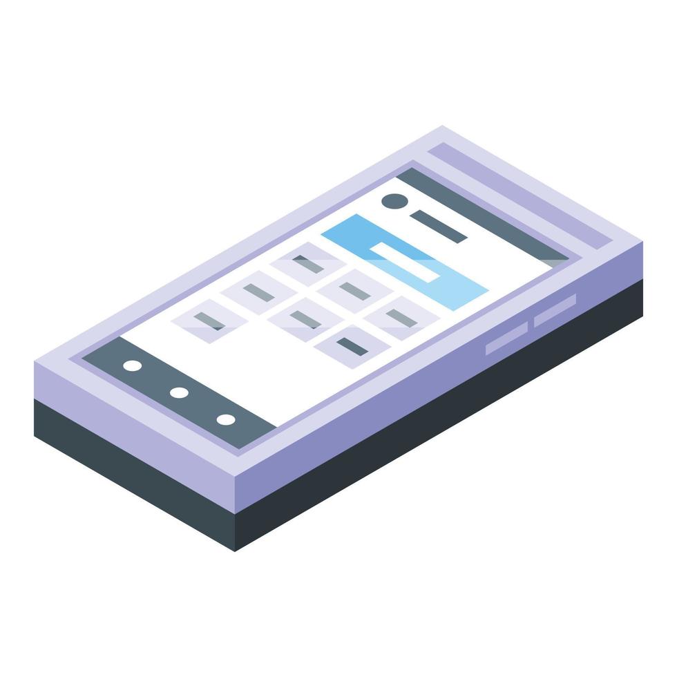 Display screen icon isometric vector. Cash money vector