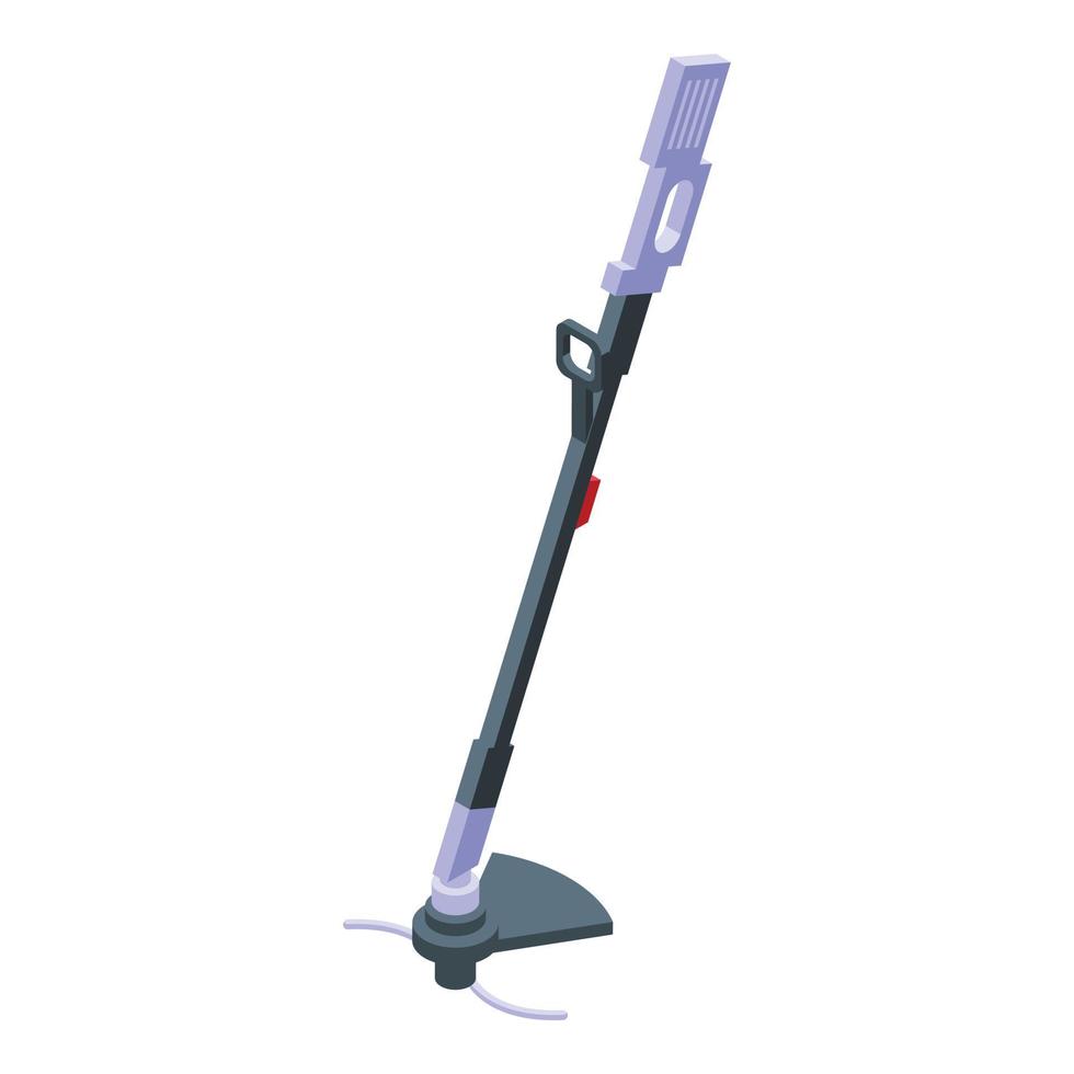 Trimmer tool icon isometric vector. Lawn grass vector