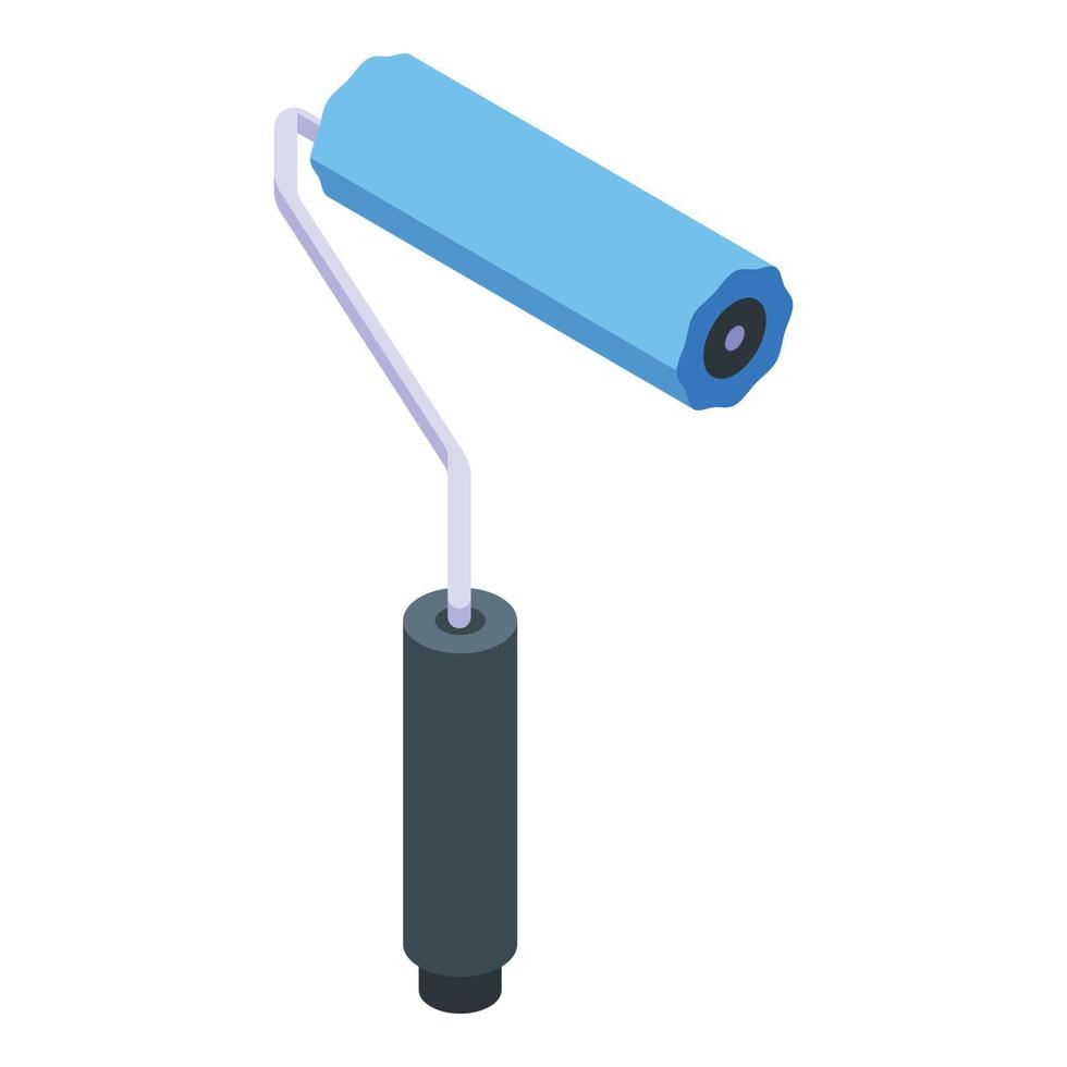 Paint roller icon isometric vector. Home renovation vector