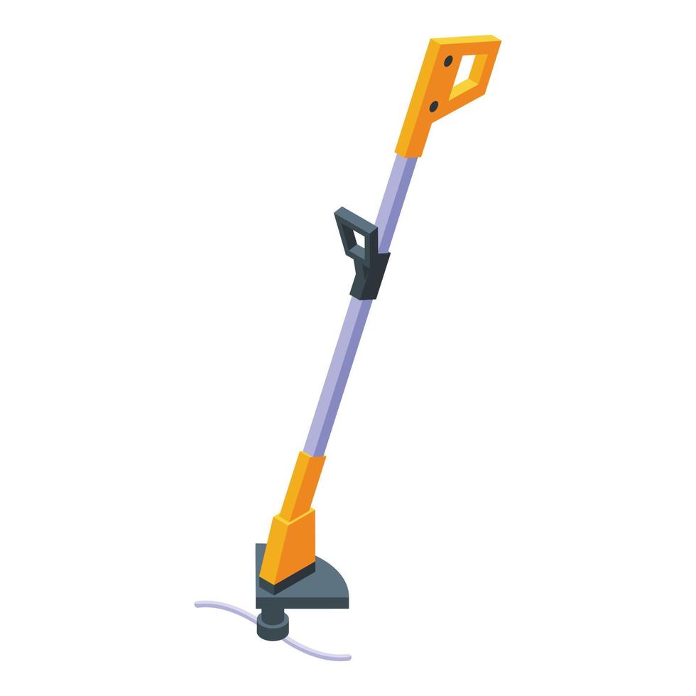 Grass trimmer icon isometric vector. Lawn garden vector