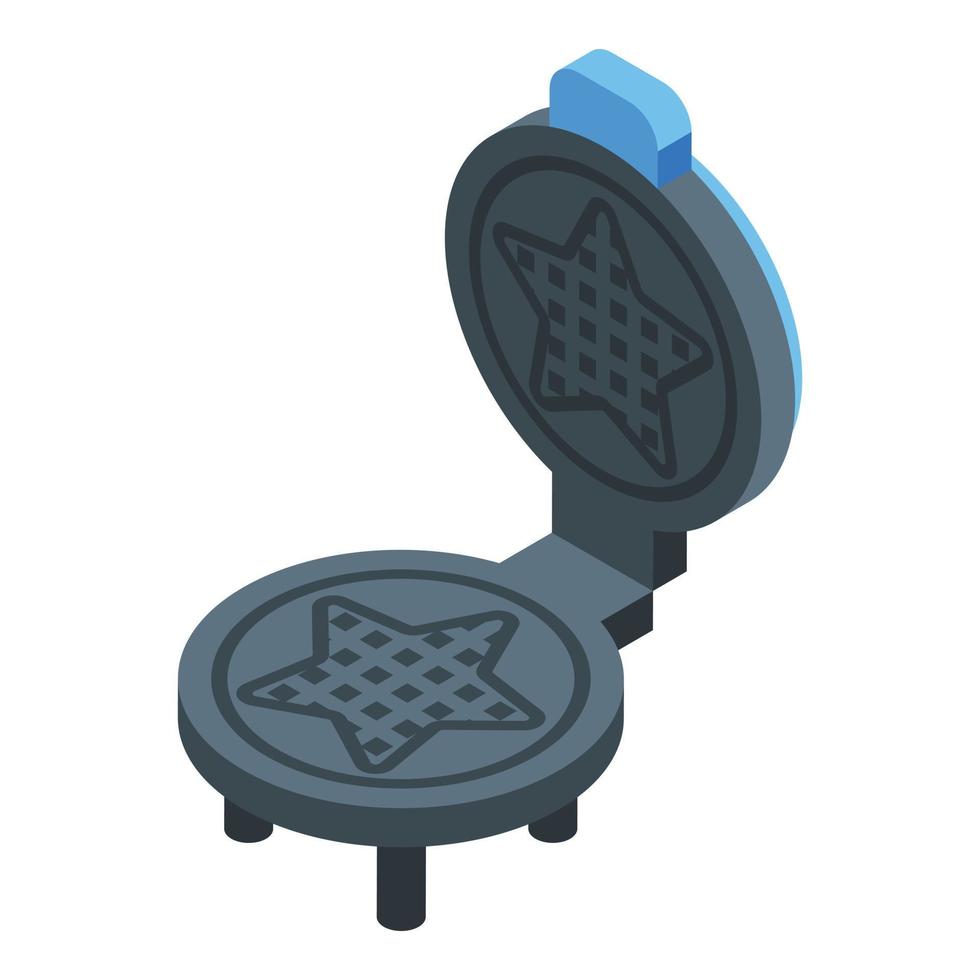 Star waffle maker icon isometric vector. Machine food vector