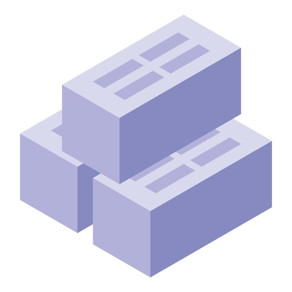 Wall brick icon isometric vector. Wall repair vector